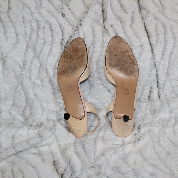 VINTAGE CREAM / BEIGE SALVATORE FERRAGAMO SHOES SI - Picture 4 of 8